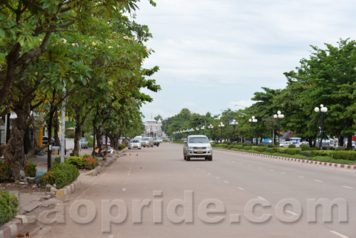 Lane Xang Avenue in Vientiane, Laos