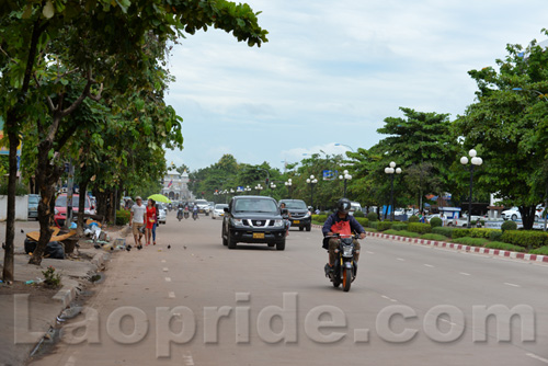 Lane Xang Avenue in Vientiane, Laos