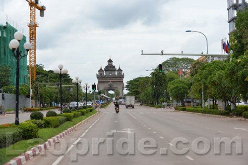 Lane Xang Avenue in Vientiane, Laos