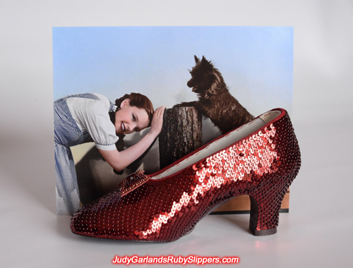 Limited edition burgundy ruby slippers right shoe