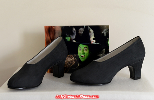 Margaret Hamilton's black silk wicked witch shoes