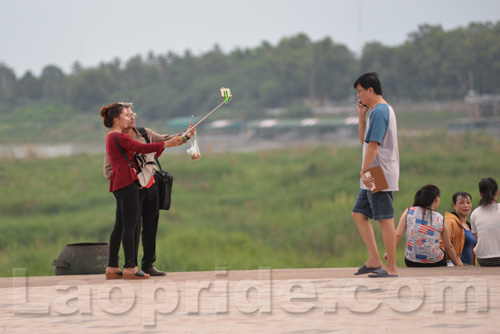 Mekong riverside in Vientiane, Laos