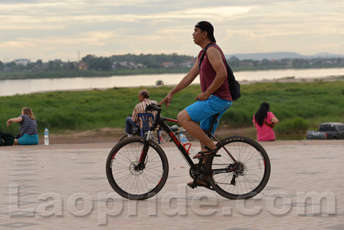 Mekong riverside in Vientiane, Laos