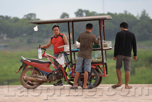 Mekong riverside in Vientiane, Laos