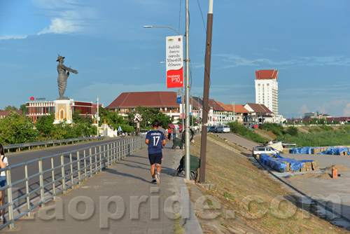 Mekong riverside in Vientiane, Laos