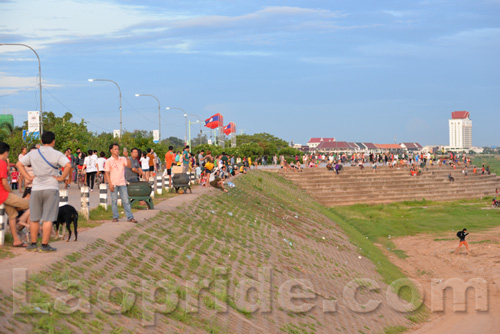 Mekong riverside in Vientiane, Laos