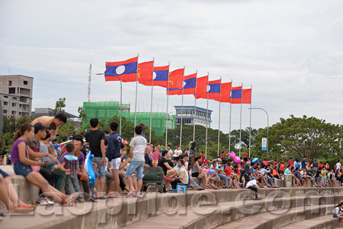 Mekong riverside in Vientiane, Laos