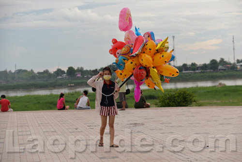 Mekong riverside in Vientiane, Laos