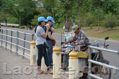 Mekong riverside in Vientiane, Laos