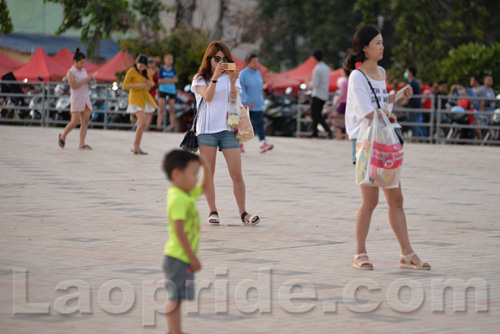 Mekong riverside in Vientiane, Laos