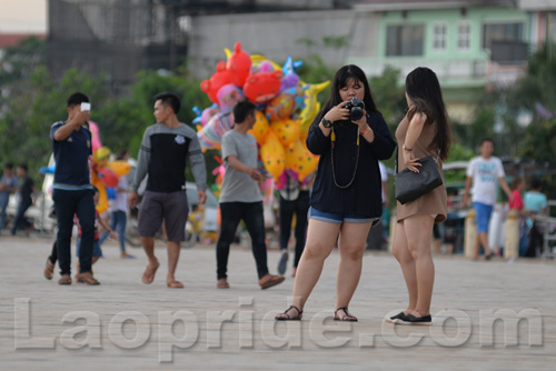 Mekong riverside in Vientiane, Laos