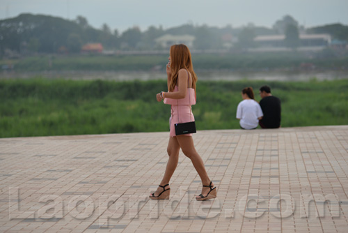 Mekong riverside in Vientiane, Laos