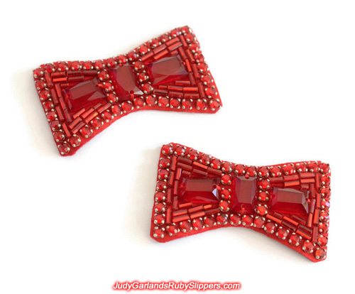 Pair of ruby slipper bows for our upcoming project