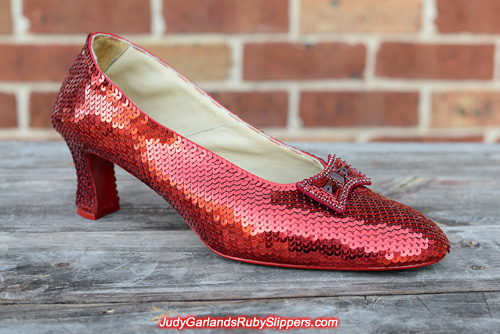 Project is at the halfway mark with size 10 ruby slippers