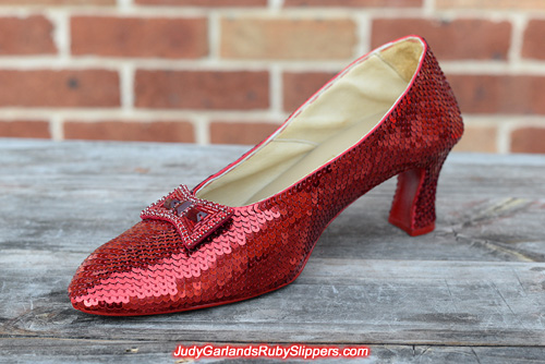 Project is at the halfway mark with size 10 ruby slippers