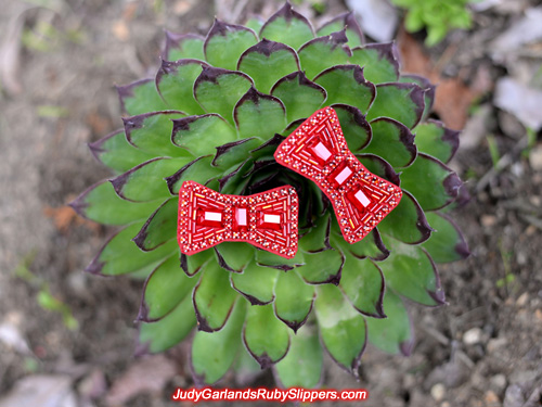 Ruby slipper bows crafted with attention to detail