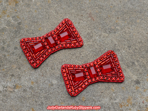 Ruby slipper bows crafted with attention to detail