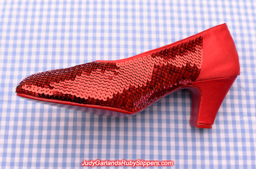 The right shoe for a size 8 ruby slippers is taking shape