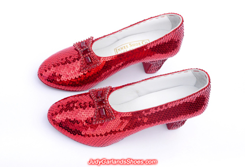 Beautiful pair of ruby slippers crafted in January, 2018