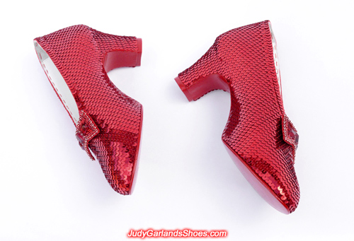 Beautiful pair of ruby slippers crafted in January, 2018