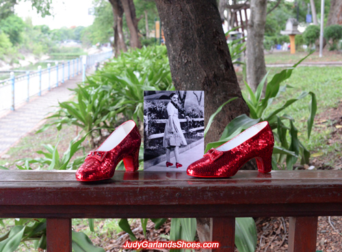 Beautiful pair of size 5B hand-sewn ruby slippers