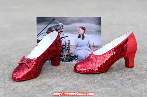 Crafting Judy Garland's ruby slippers