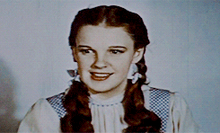 Cute Judy Garland as Dorothy behind the scenes