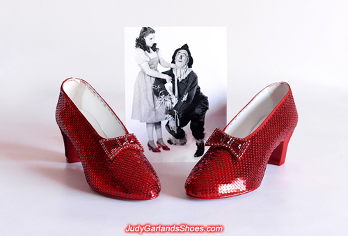 Dorothy's magical ruby slippers is beginning to take shape