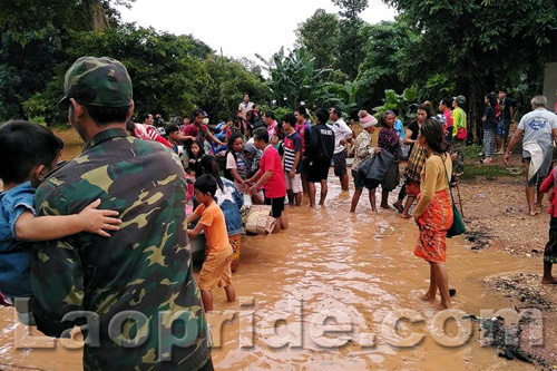 Flooding in Attapeu province caused by the collapse of dam