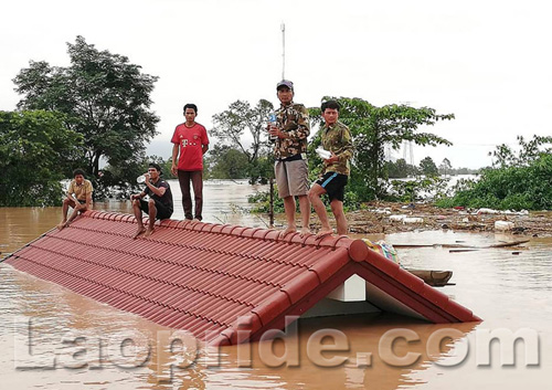 Flooding in Attapeu province caused by the collapse of dam