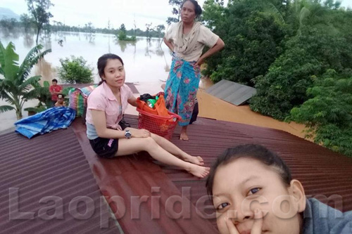 Flooding in Attapeu province caused by the collapse of dam