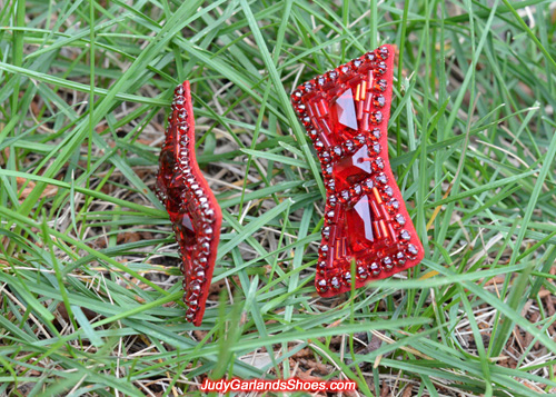 Hand-sewn ruby slipper bows made in March, 2018