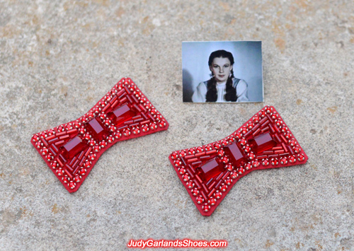 Hand-sewn ruby slipper bows made in September, 2018