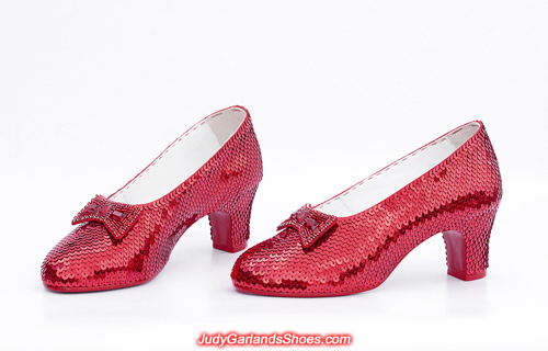 Hand-sewn ruby slippers crafted in August, 2019
