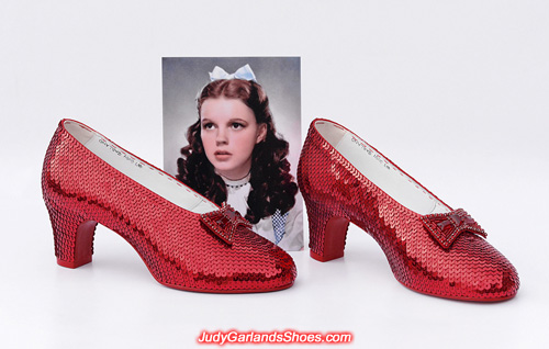 Hand-sewn ruby slippers crafted in January, 2019