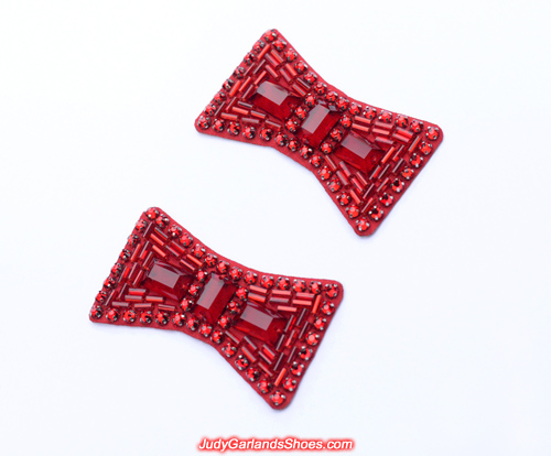 Hand-sewn ruby slipper bows made in March, 2018