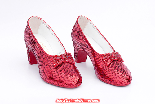 High caliber, wearable, hand-sewn ruby slippers