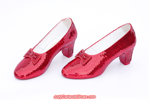 High caliber, wearable, hand-sewn ruby slippers