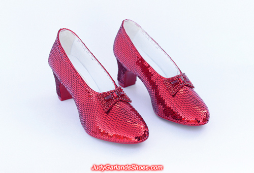 High quality hand-sewn ruby slippers in size 7