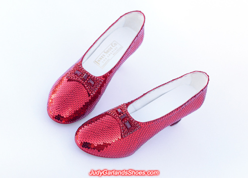 High quality hand-sewn ruby slippers in size 7