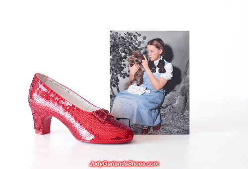 Judy Garland as Dorothy's completed right shoe