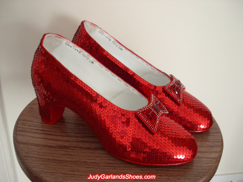 Judy Garland as Dorothy's hand-sewn ruby slippers