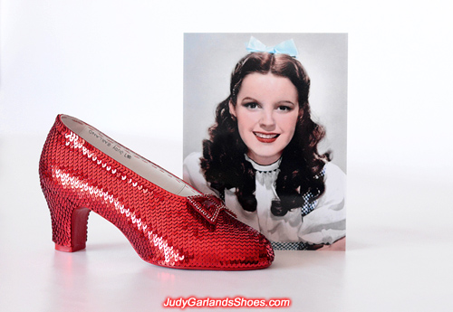 Judy Garland as Dorothy's right shoe is finished