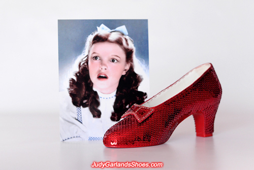 Judy Garland as Dorothy's right shoe is finished