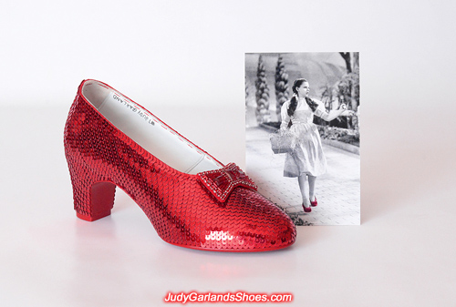 Judy Garland as Dorothy's sequined right shoe