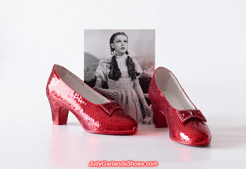 Judy Garland as Dorothy's size 5B ruby slippers