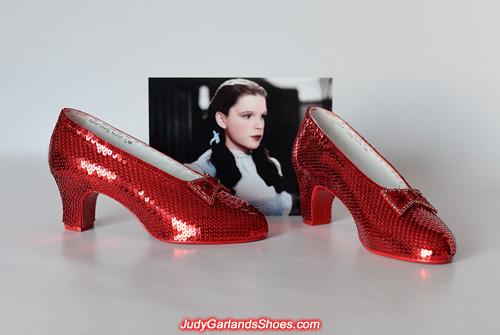 Judy Garland as Dorothy's size 5B ruby slippers for a VIP
