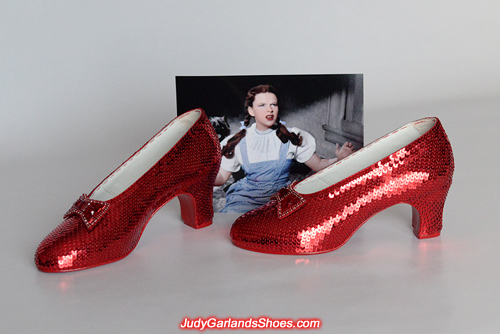 Judy Garland as Dorothy's size 5B ruby slippers for a VIP