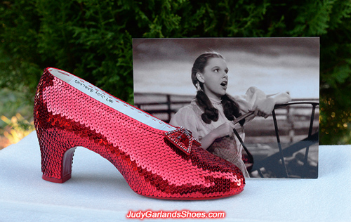 Judy Garland's right shoe is finished