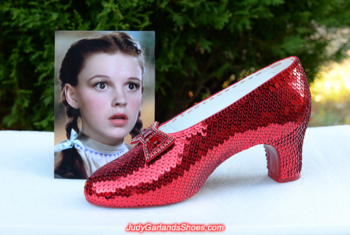 Judy Garland's right shoe is finished